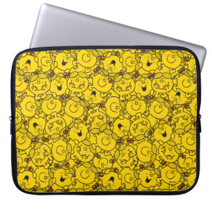 Little Miss Sunshine   Fun Yellow Smile Pattern Laptopschutzhülle