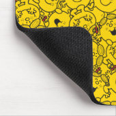 Little Miss Sunshine | Fun Yellow Smile Pattern Mousepad (Ecke)