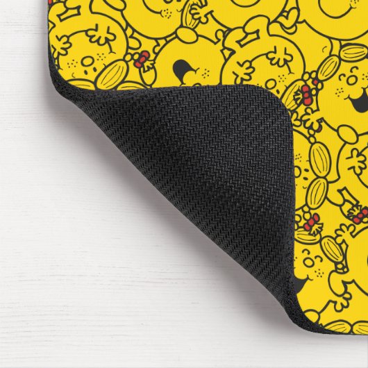 Little Miss Sunshine | Fun Yellow Smile Pattern Mousepad (Ecke)