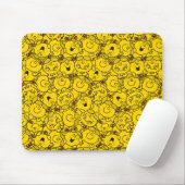 Little Miss Sunshine | Fun Yellow Smile Pattern Mousepad (Mit Mouse)