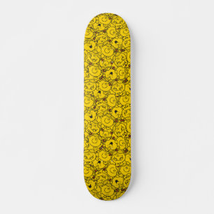 Little Miss Sunshine Fun Yellow Smile Pattern Skateboard