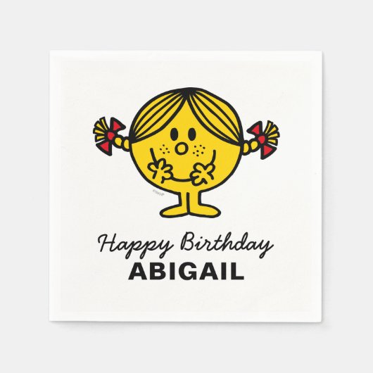 Little Miss Sunshine | Geburtstag Serviette (Vorderseite)