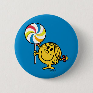 Little Miss Sunshine   Giant Lollipop Button
