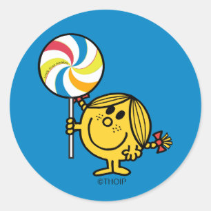 Little Miss Sunshine   Giant Lollipop Runder Aufkleber