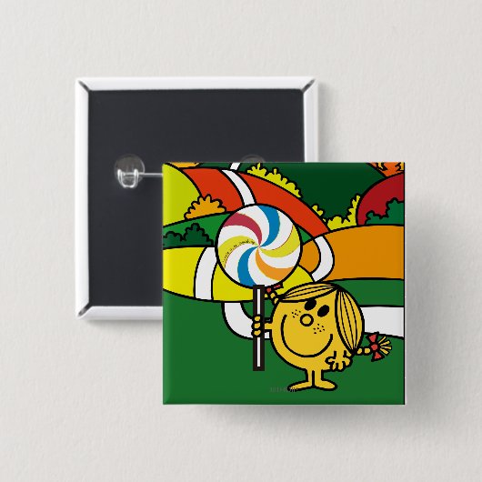 Little Miss Sunshine | Hills & Lollypop Button (Vorne & Hinten)