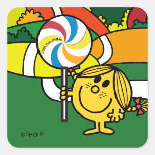 Little Miss Sunshine   Hügel & Lutscher Quadratischer Aufkleber