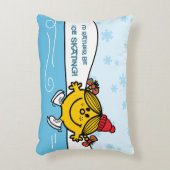 Little Miss Sunshine Ice Skaten Dekokissen (Vorderseite(Vertikal))