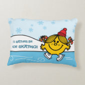Little Miss Sunshine Ice Skaten Dekokissen (Rückseite)
