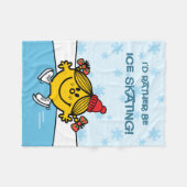 Little Miss Sunshine Ice Skaten Fleecedecke (Vorderseite (Horizontal))