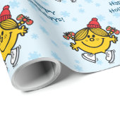Little Miss Sunshine Ice Skaten Geschenkpapier (Rolleneckpunkt)