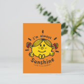 Little Miss Sunshine | Ich bin immer Sunshine Postkarte (Stehend Vorderseite)