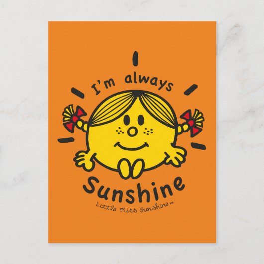 Little Miss Sunshine | Ich bin immer Sunshine Postkarte (Vorderseite)