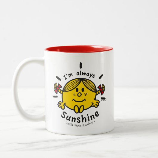 Little Miss Sunshine | Ich bin immer Sunshine Zweifarbige Tasse (Links)