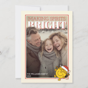 Little Miss Sunshine Making Spirits Bright Feiertagskarte