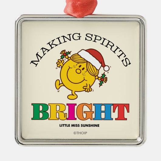 Little Miss Sunshine Making Spirits Bright Ornament Aus Metall (Vorne)