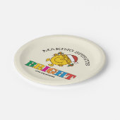 Little Miss Sunshine Making Spirits Bright Pappteller (Schrägansicht)