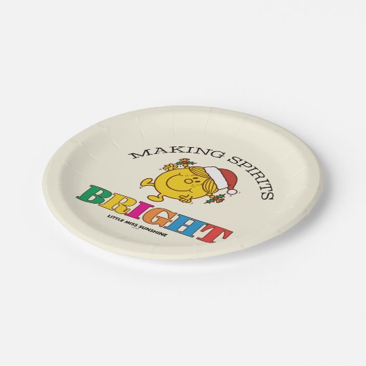 Little Miss Sunshine Making Spirits Bright Pappteller (Schrägansicht)