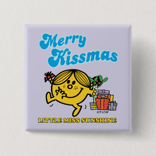 Little Miss Sunshine Merry Kissmas Button