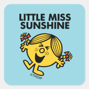Little Miss Sunshine Quadratischer Aufkleber