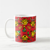 Little Miss Sunshine Red Christmas Pattern Kaffeetasse (Links)