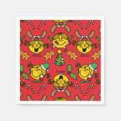 Little Miss Sunshine Red Christmas Pattern Serviette (Vorderseite)