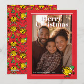 Little Miss Sunshine Roter Weihnachtsaufdruck Feiertagskarte (Vorne/Hinten)