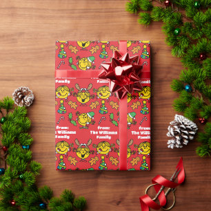 Little Miss Sunshine rotes Weihnachtsmuster Geschenkpapier