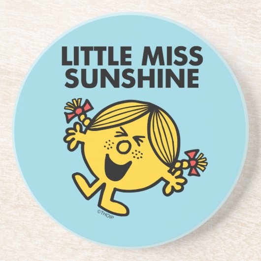 Little Miss Sunshine Sandstein Untersetzer (Vorne)