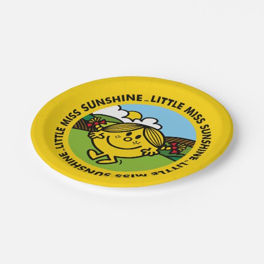Little Miss Sunshine | Sonnenschein Pappteller (Schrägansicht)
