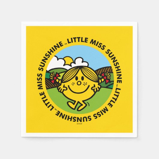 Little Miss Sunshine | Sonnenschein Serviette (Vorderseite)
