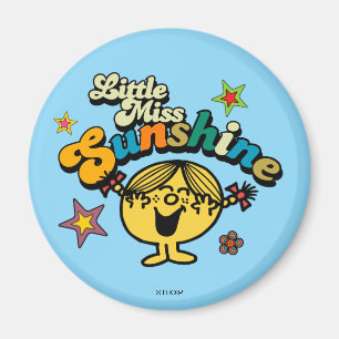 Little Miss Sunshine   Stars und Blume Magnet