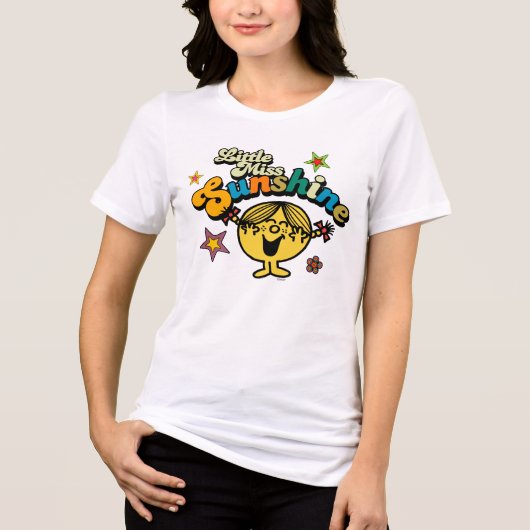 Little Miss Sunshine | Stars und Blume Tri-Blend Shirt (Vorderseite)