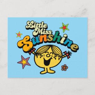 Little Miss Sunshine Sterne & Blumen Postkarte