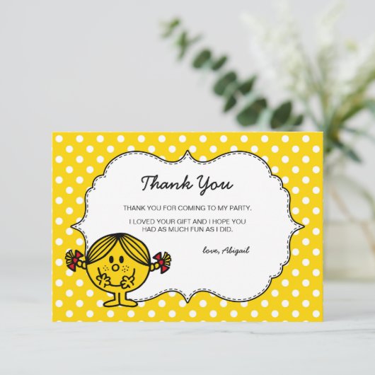 Little Miss Sunshine | Yellow Birthday Danke (Stehend Vorderseite)