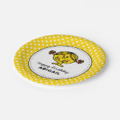 Little Miss Sunshine | Yellow Birthday Pappteller (Schrägansicht)