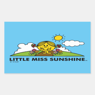Little Miss Sunshine   Zurück zur Natur Rechteckiger Aufkleber