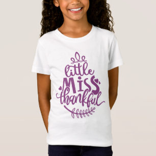 Little Miss Thankful Girl's Niedlicher Erntedank T-Shirt