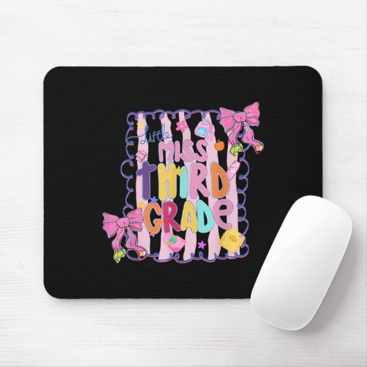 Little Miss Third Grade First Day Of 3rd Grade Coq Mousepad (Mit Mouse)