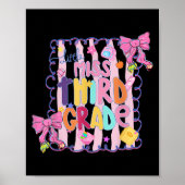 Little Miss Third Grade First Day Of 3rd Grade Coq Poster (Vorne)