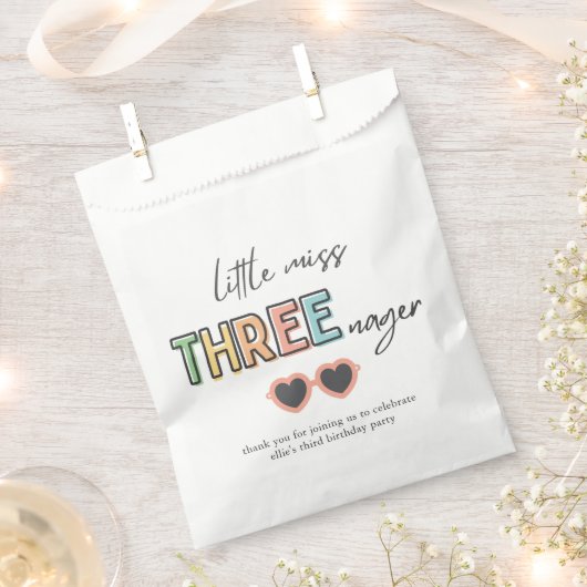 Little Miss Threenager Gastgeschenk Bag Geschenktütchen (Ausgeschnitten)