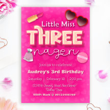 Little Miss Threenager - Mädchen 3. Geburtstag