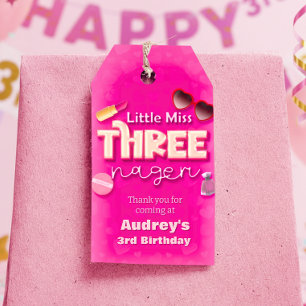 Little Miss Threenager - Mädchen - 3. Geschenkmark Geschenkanhänger