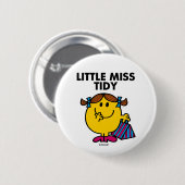 Little Miss Tidy | Schwarze Schrift Button (Vorne & Hinten)