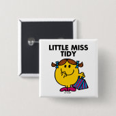 Little Miss Tidy | Schwarze Schrift Button (Vorne & Hinten)