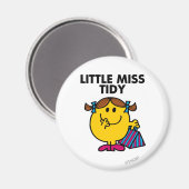 Little Miss Tidy | Schwarze Schrift Magnet (Vorderseite/Rückseite)