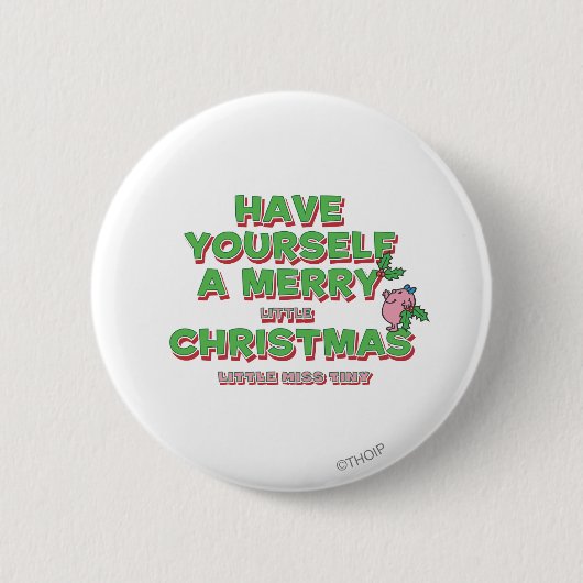 Little Miss Tiny Christmas Button (Vorderseite)