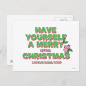 Little Miss Tiny Christmas Feiertagspostkarte (Vorne/Hinten)