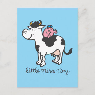 Little Miss Tiny   Reiten von Kuh Postkarte