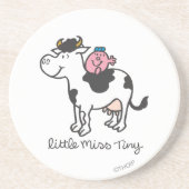 Little Miss Tiny | Reiten von Kuh Sandstein Untersetzer (Vorne)