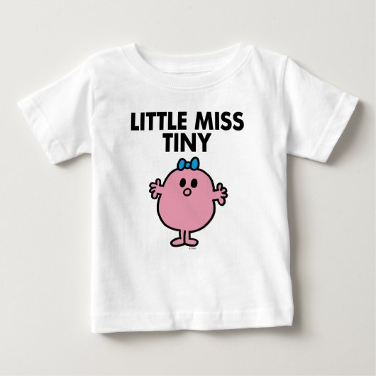 Little Miss Tiny | Schwarze Schrift Baby T-shirt (Vorderseite)